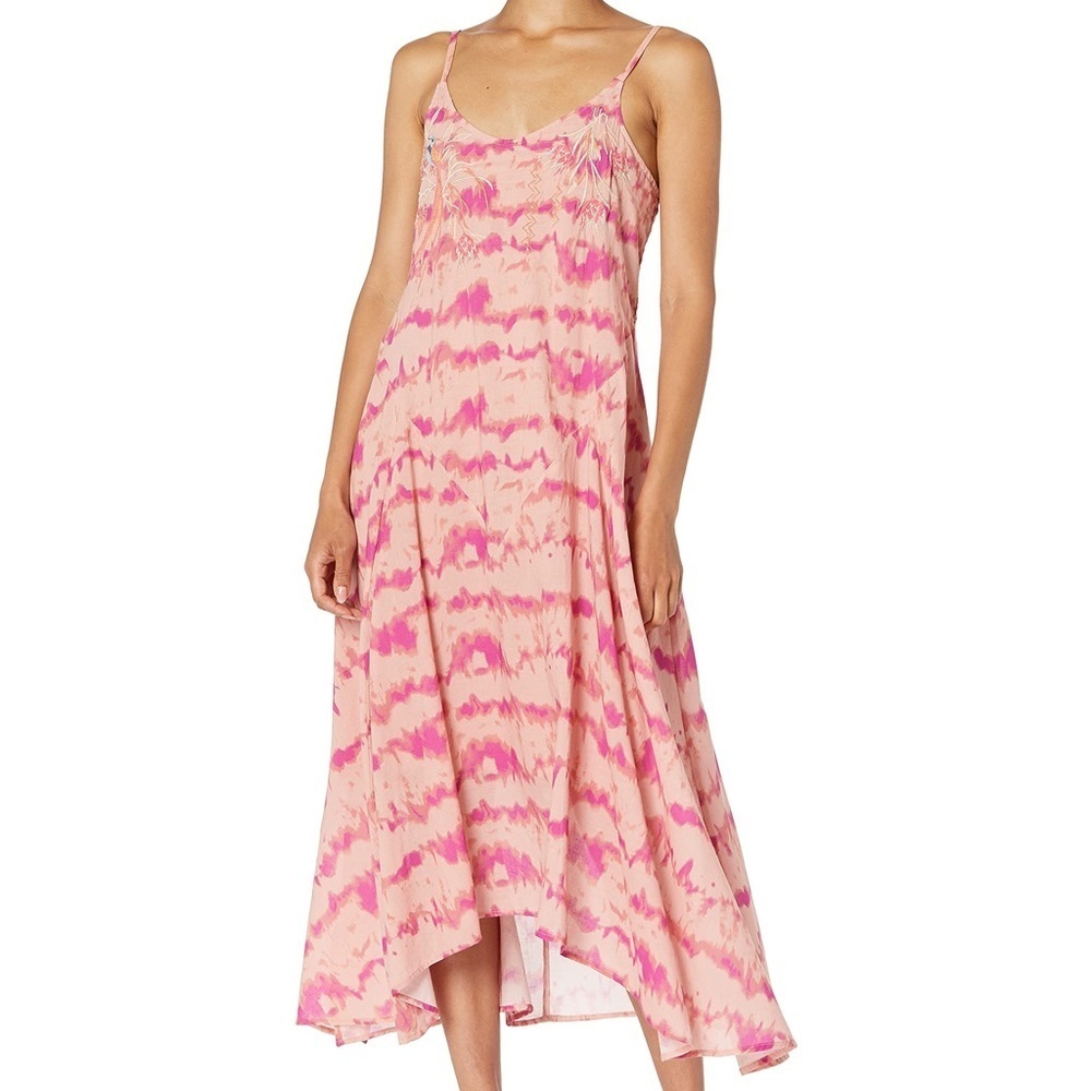 JOHNNY WAS WORKSHOP size small tie die embroidered dress